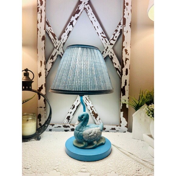 Vintage RARE Blue and Lavender Goose Lamp 14 inches - Picture 1 of 8